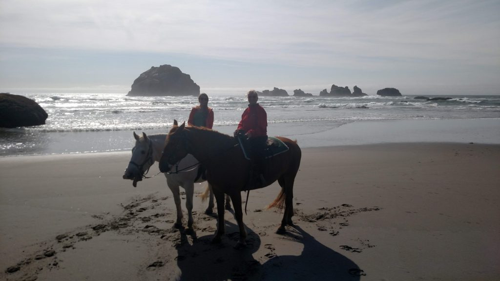 horseback riding on the beach