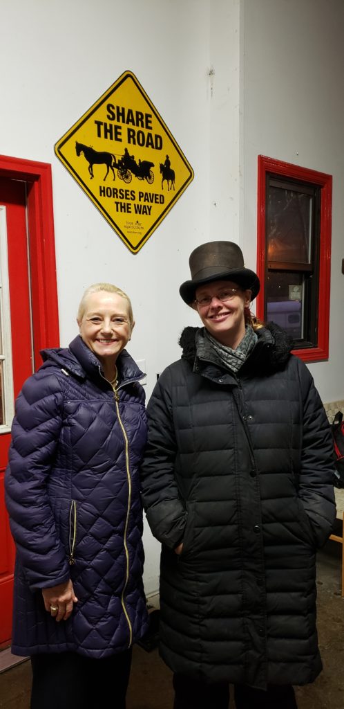 Janet Winters and Driver and Spokeswoman for the Carriage Industry, Christina Hansen. 