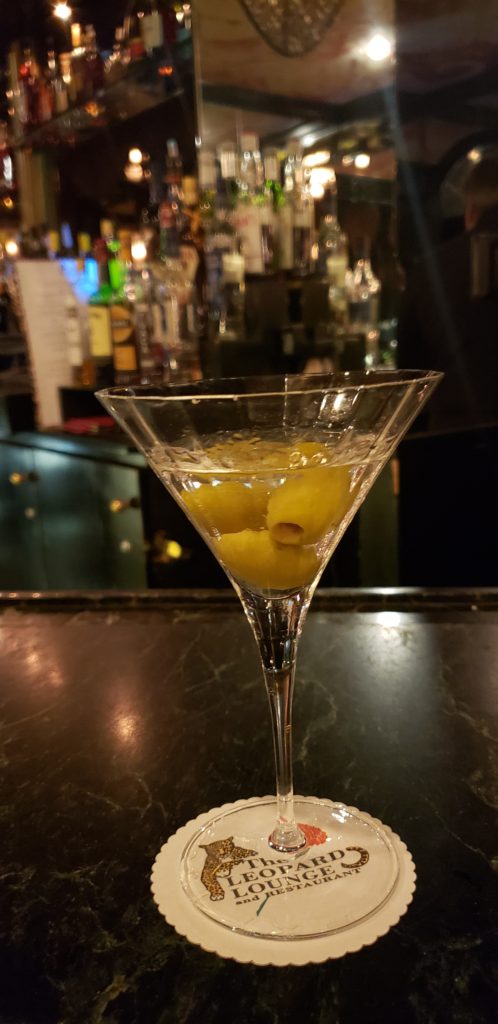 Bartender Lou's Marvelous Martini at the Leopard Lounge Chesterfield Hotel Palm Beach